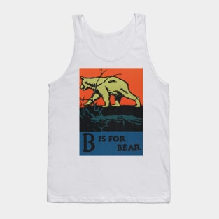 B is for Bear ABC Designed and Cut on Wood by CB Falls Tank Top